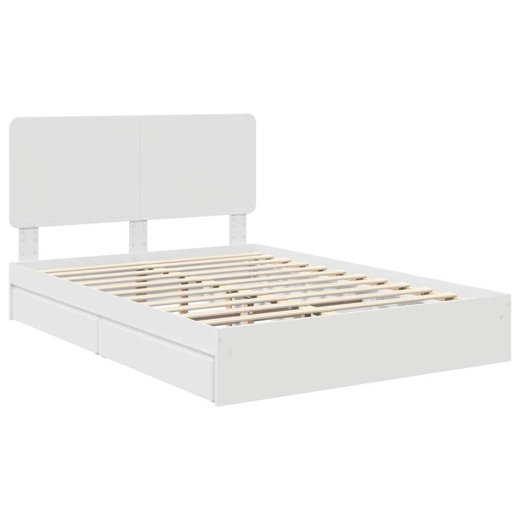 Cama con almacenamiento 140 x 190 cm Madera de ingeniería