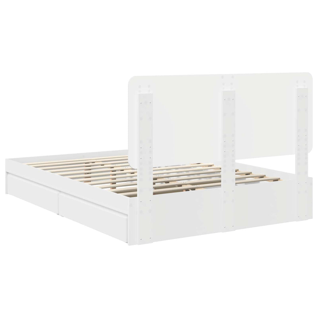 Cama con almacenamiento 140 x 190 cm Madera de ingeniería