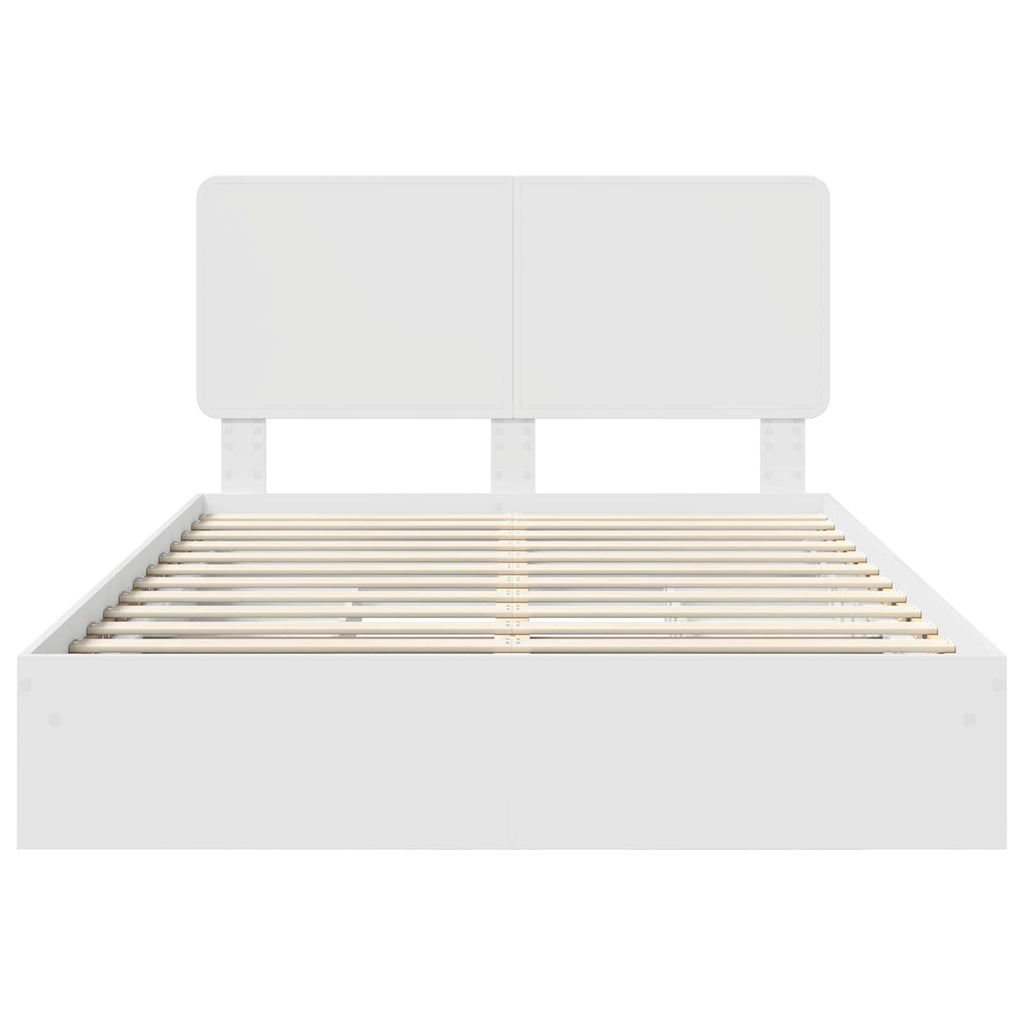 Cama con almacenamiento 140 x 190 cm Madera de ingeniería