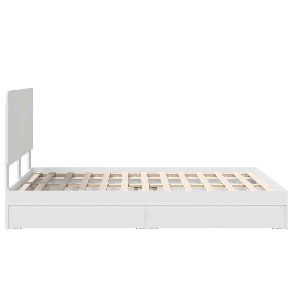 Cama con almacenamiento 140 x 190 cm Madera de ingeniería