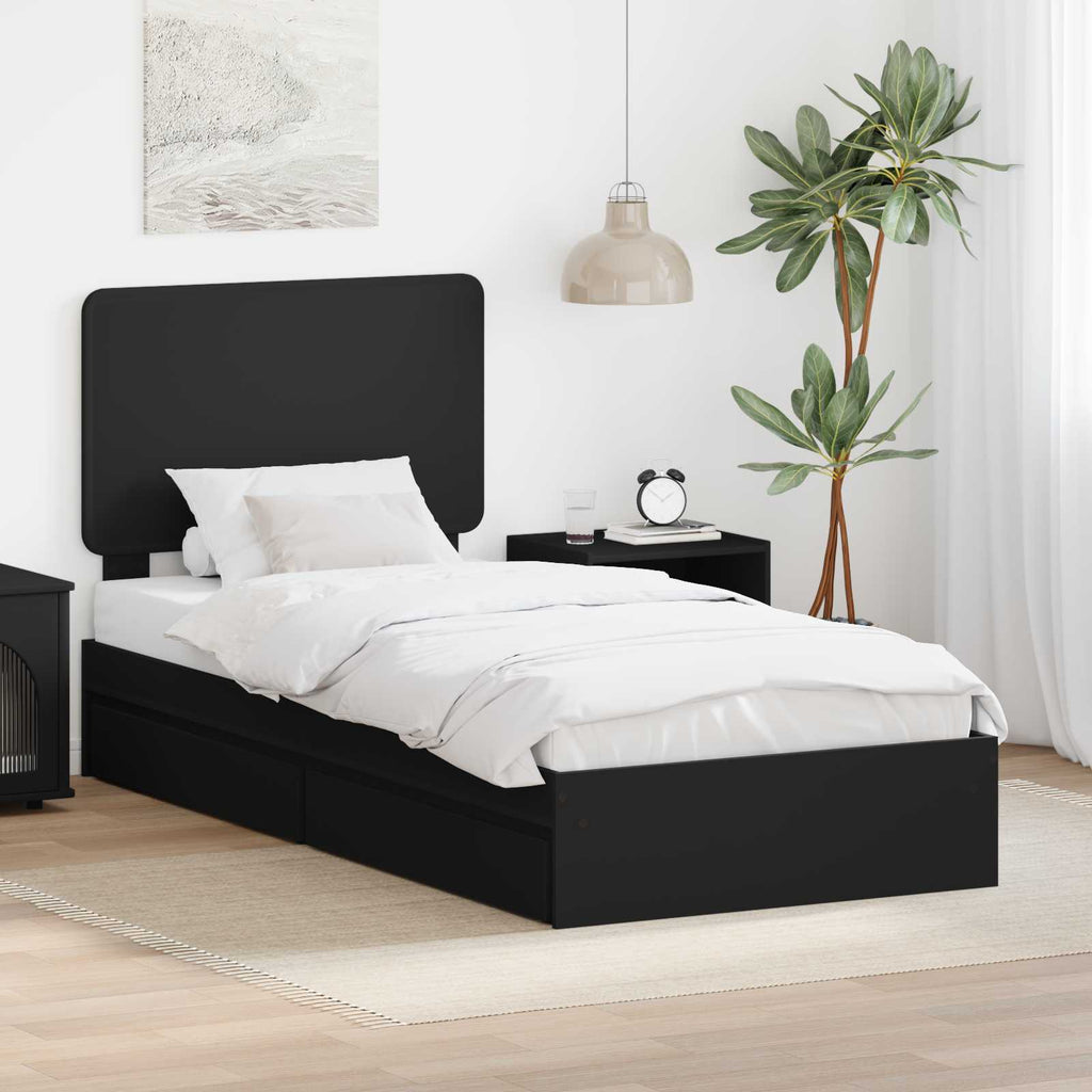 Cama con almacenamiento 140 x 190 cm Madera de ingeniería