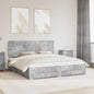 Estructura de cama con cabecera Gris Concreto 100 x 200 cm