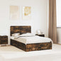 Estructura de cama con cabecera Gris Concreto 100 x 200 cm