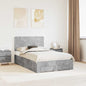 Estructura de cama con cabecera Gris Concreto 100 x 200 cm