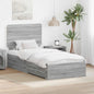 Estructura de cama con cabecera Gris Concreto 100 x 200 cm