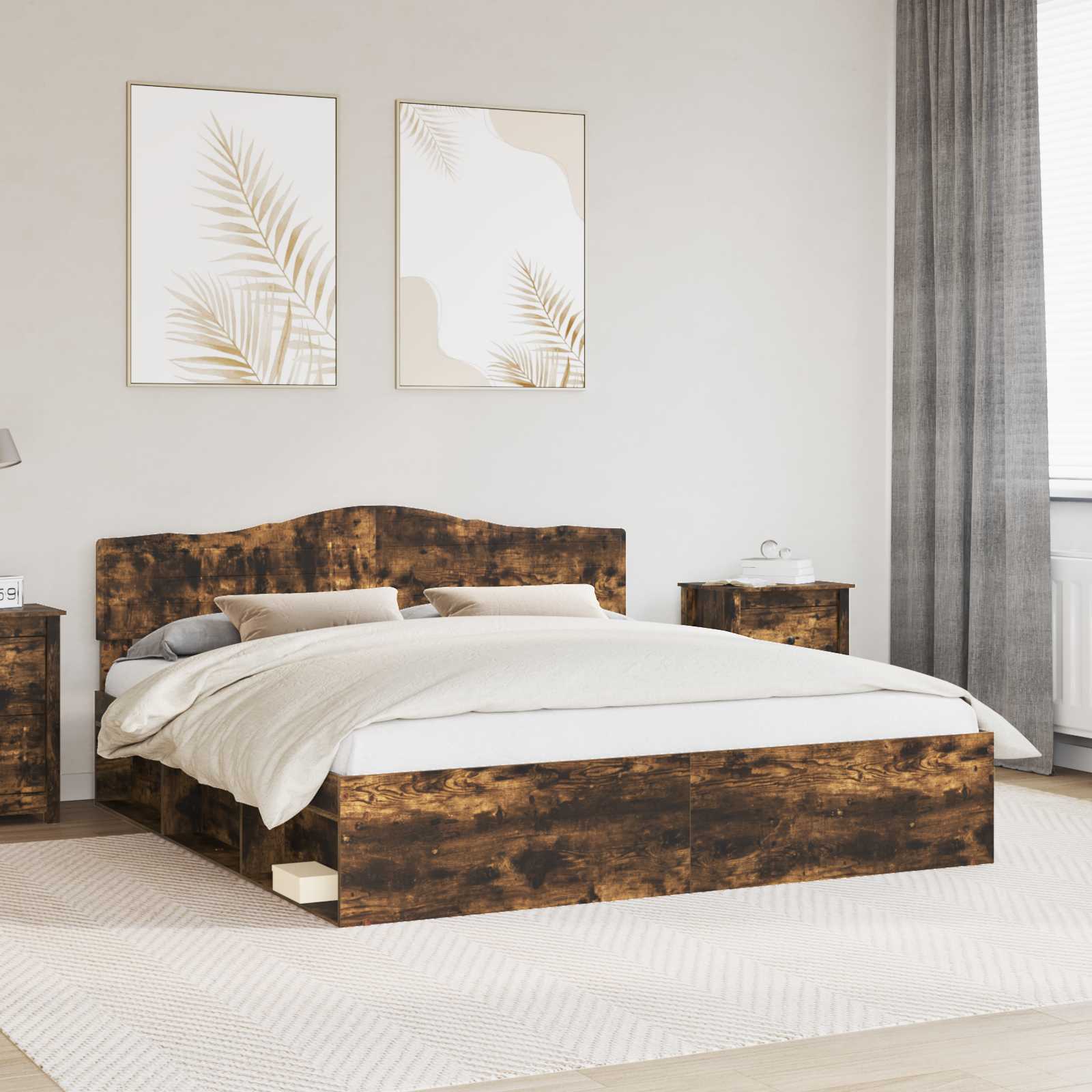 Estrutura de cama 100 x 200 cm Madeira de pinho maciço