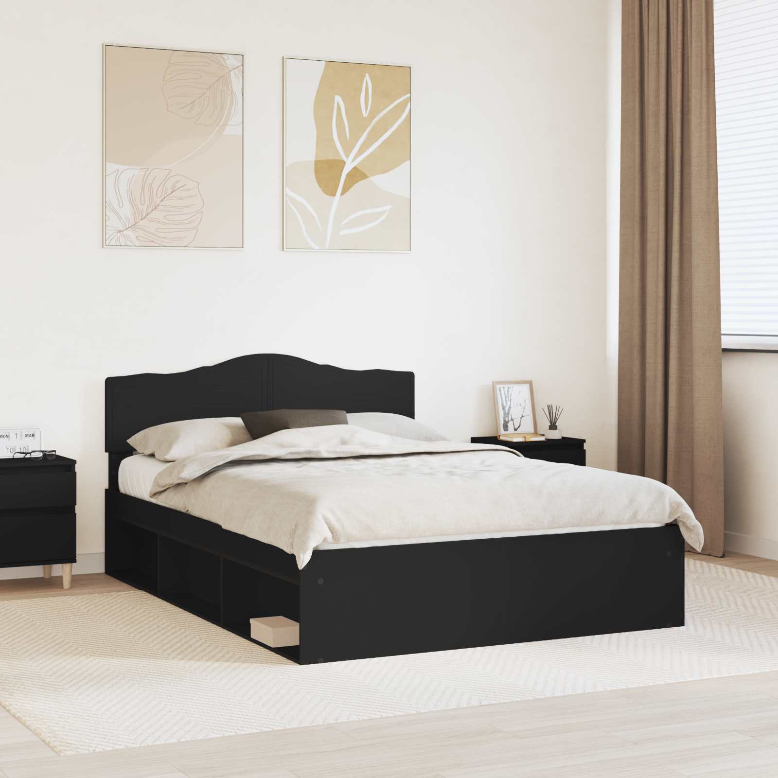 Estrutura de cama 100 x 200 cm Madeira de pinho maciço