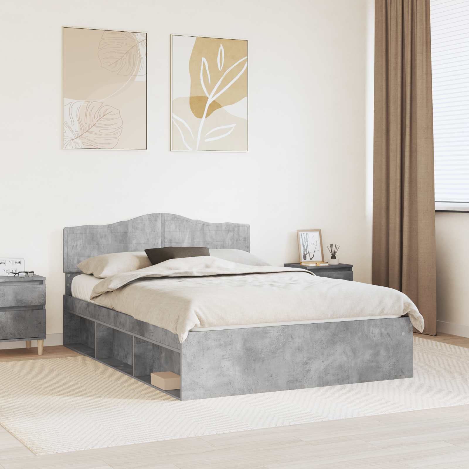 Estrutura de cama 100 x 200 cm Madeira de pinho maciço