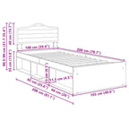 Estructura de cama 100 x 200 cm Madera de pino macizo