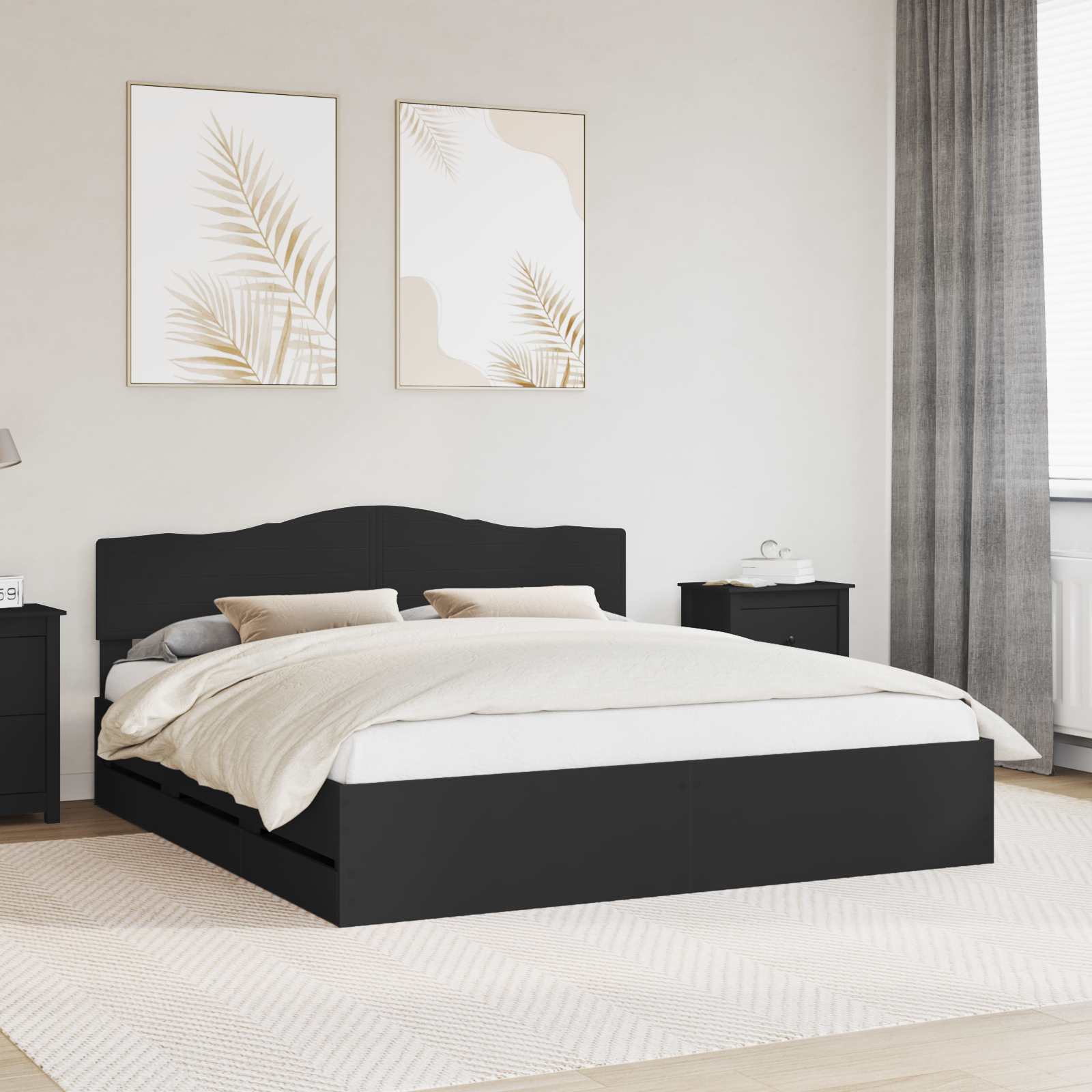 Estructura de cama con cajón 100 x 200 cm Madera Ingenieril