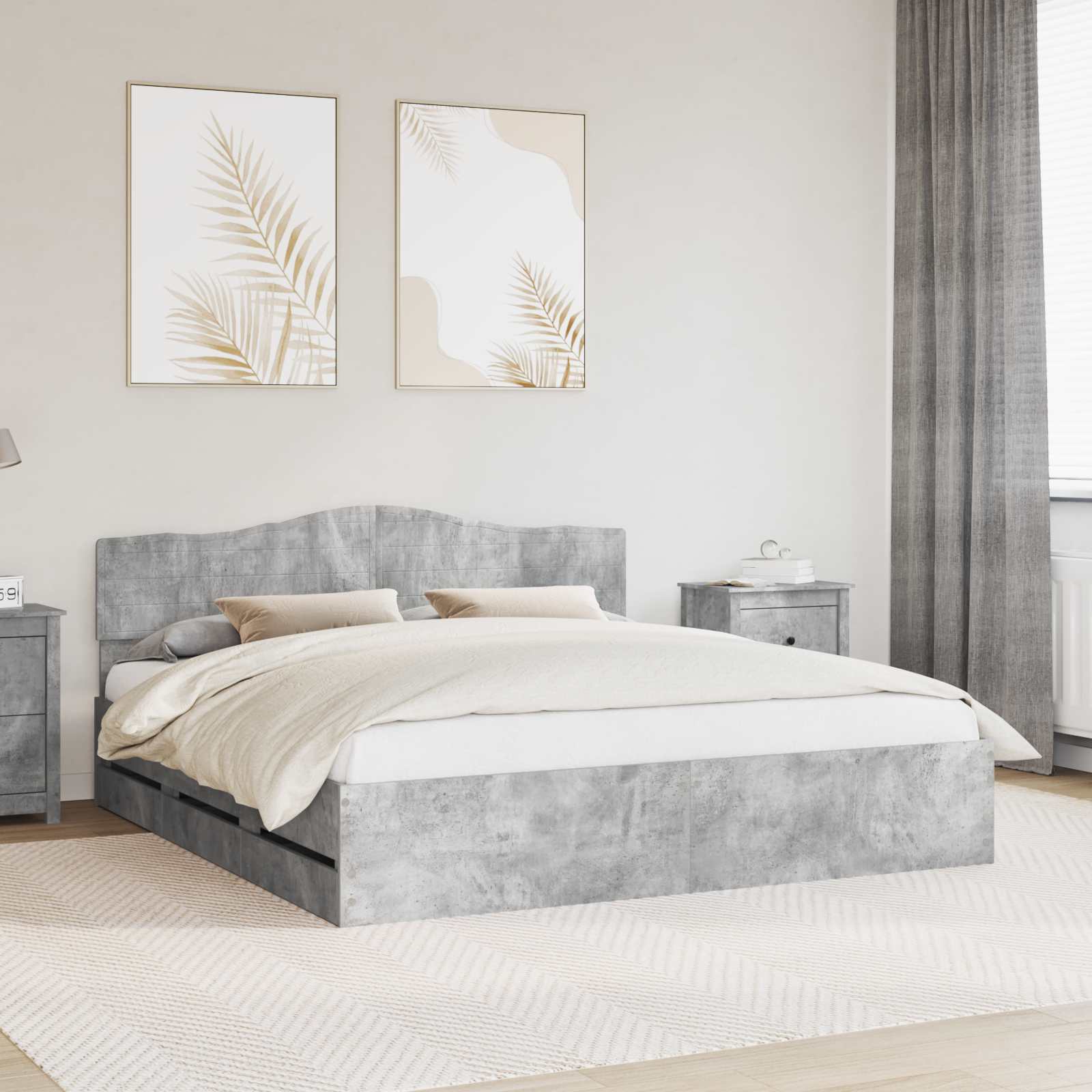 Estructura de cama con cajón 100 x 200 cm Madera Ingenieril