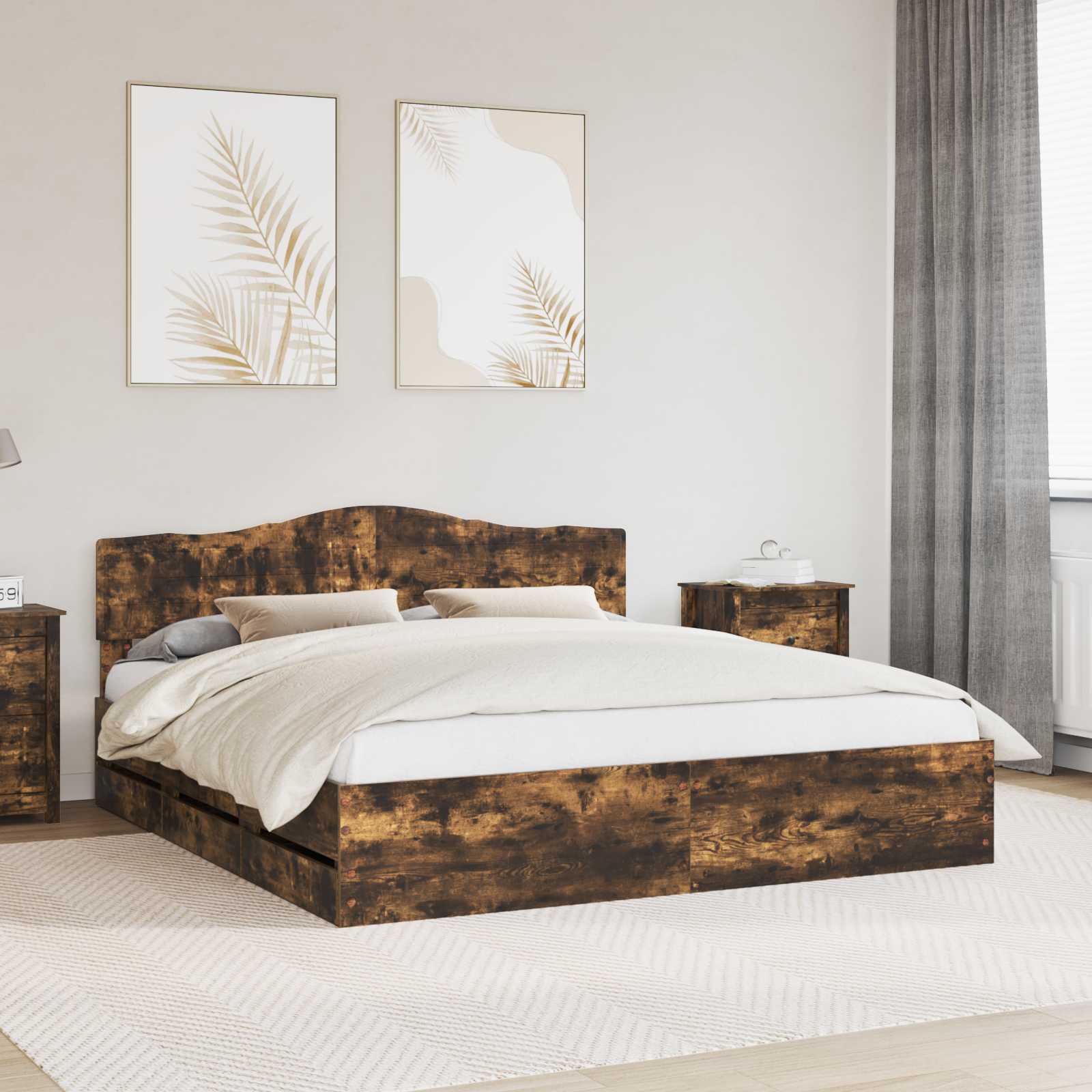 Estructura de cama con cajón 100 x 200 cm Madera Ingenieril