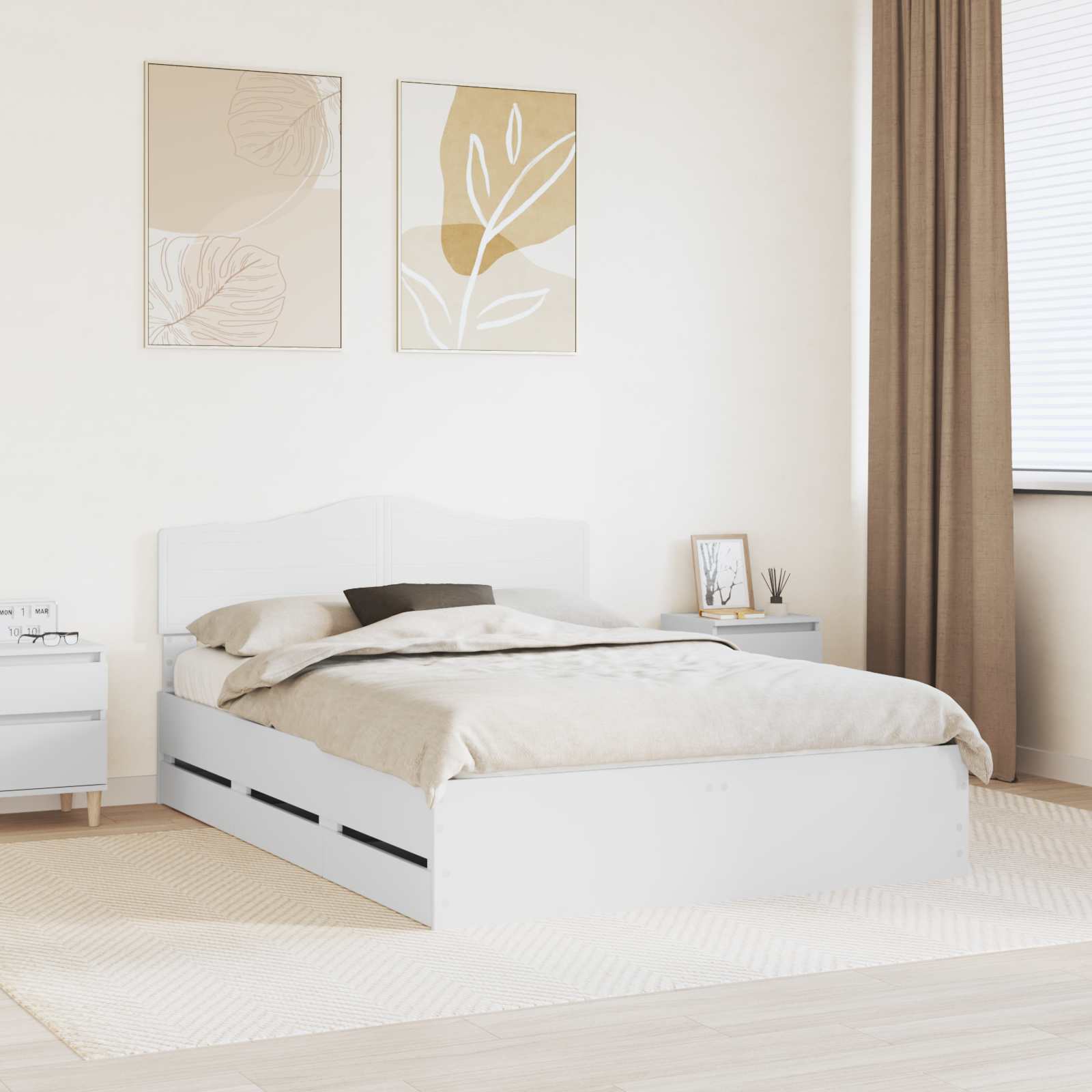 Estructura de cama con cajón 100 x 200 cm Madera Ingenieril