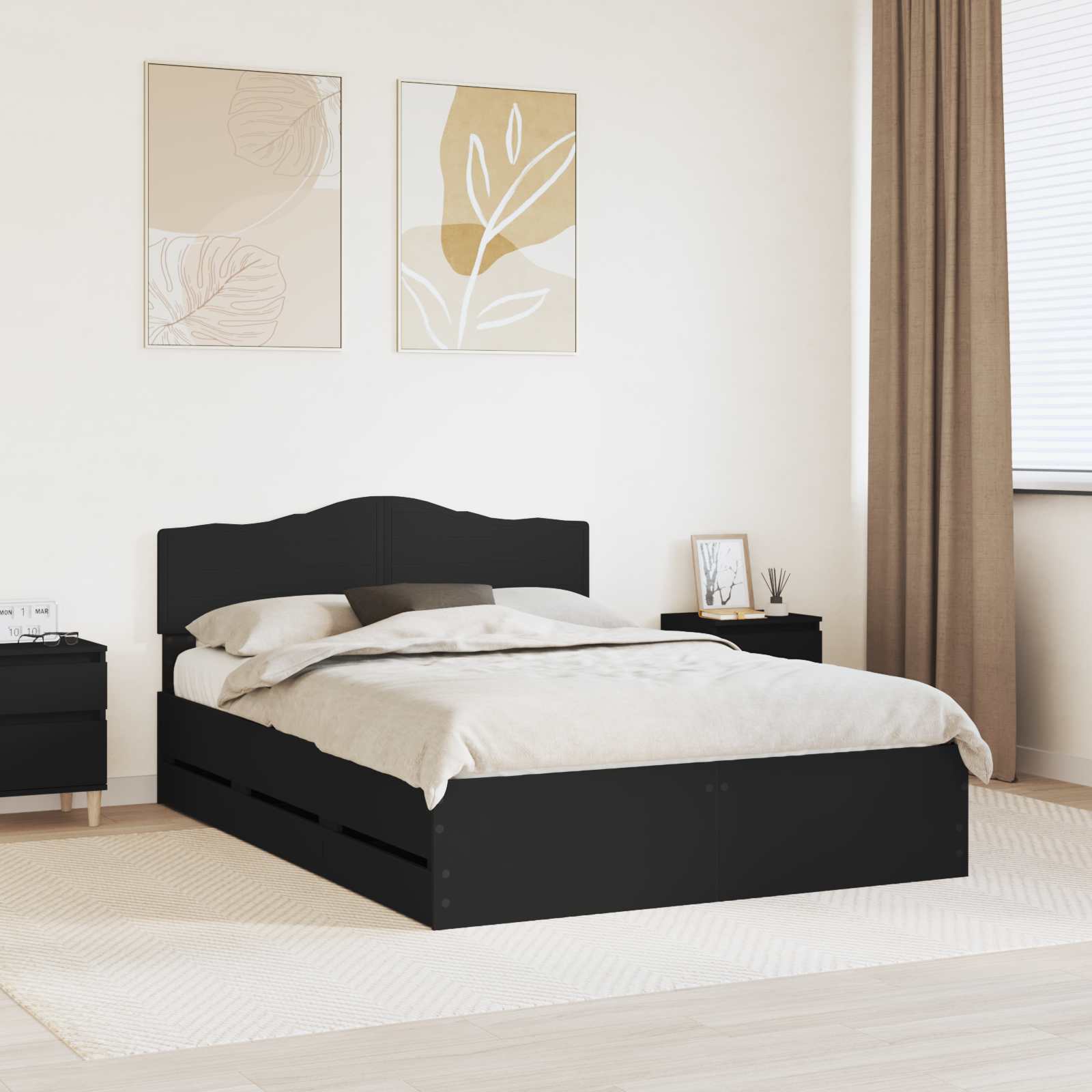 Estructura de cama con cajón 100 x 200 cm Madera Ingenieril