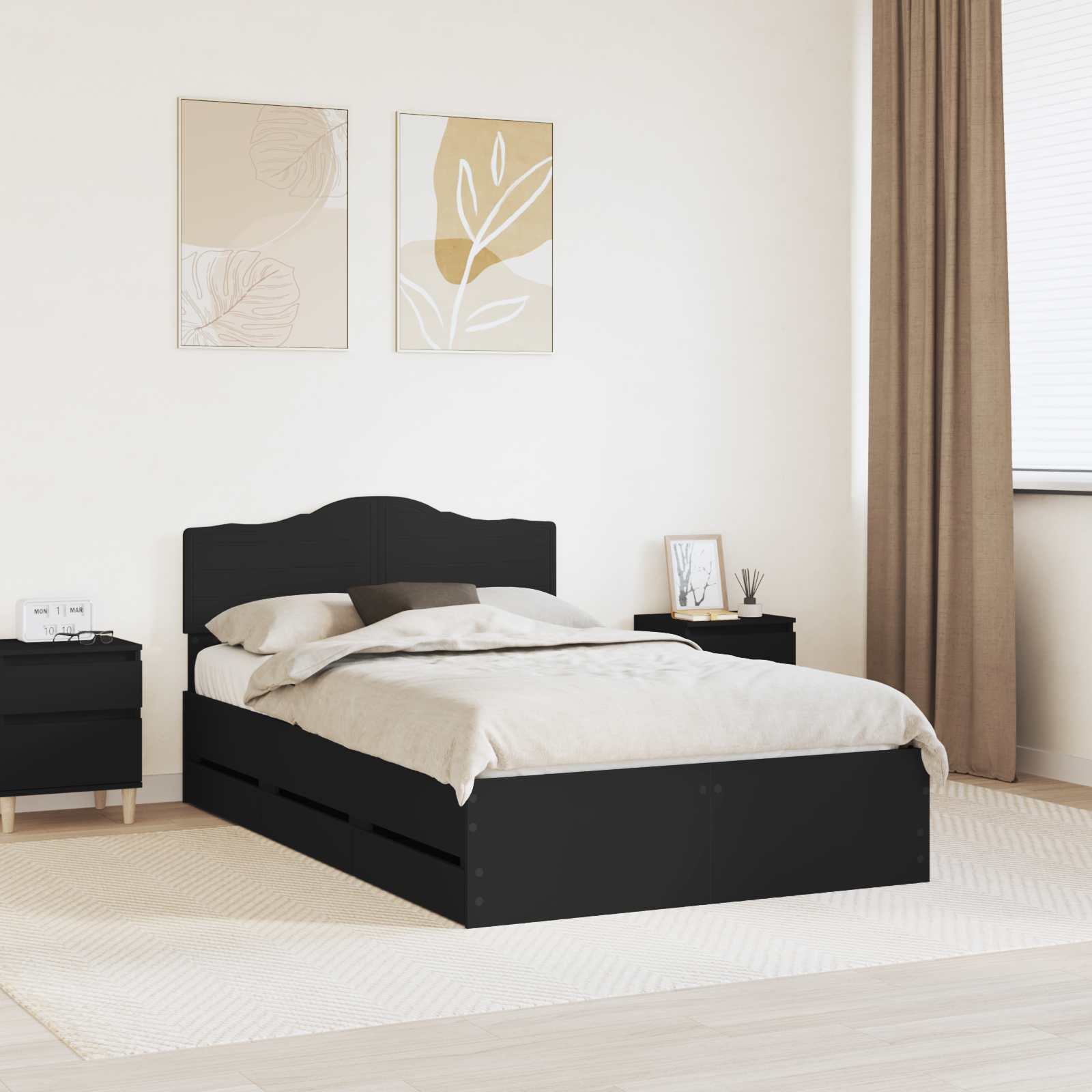 Estructura de cama con cajón 100 x 200 cm Madera Ingenieril