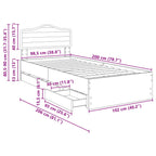 Estructura de cama con cajón 100 x 200 cm Madera Ingenieril