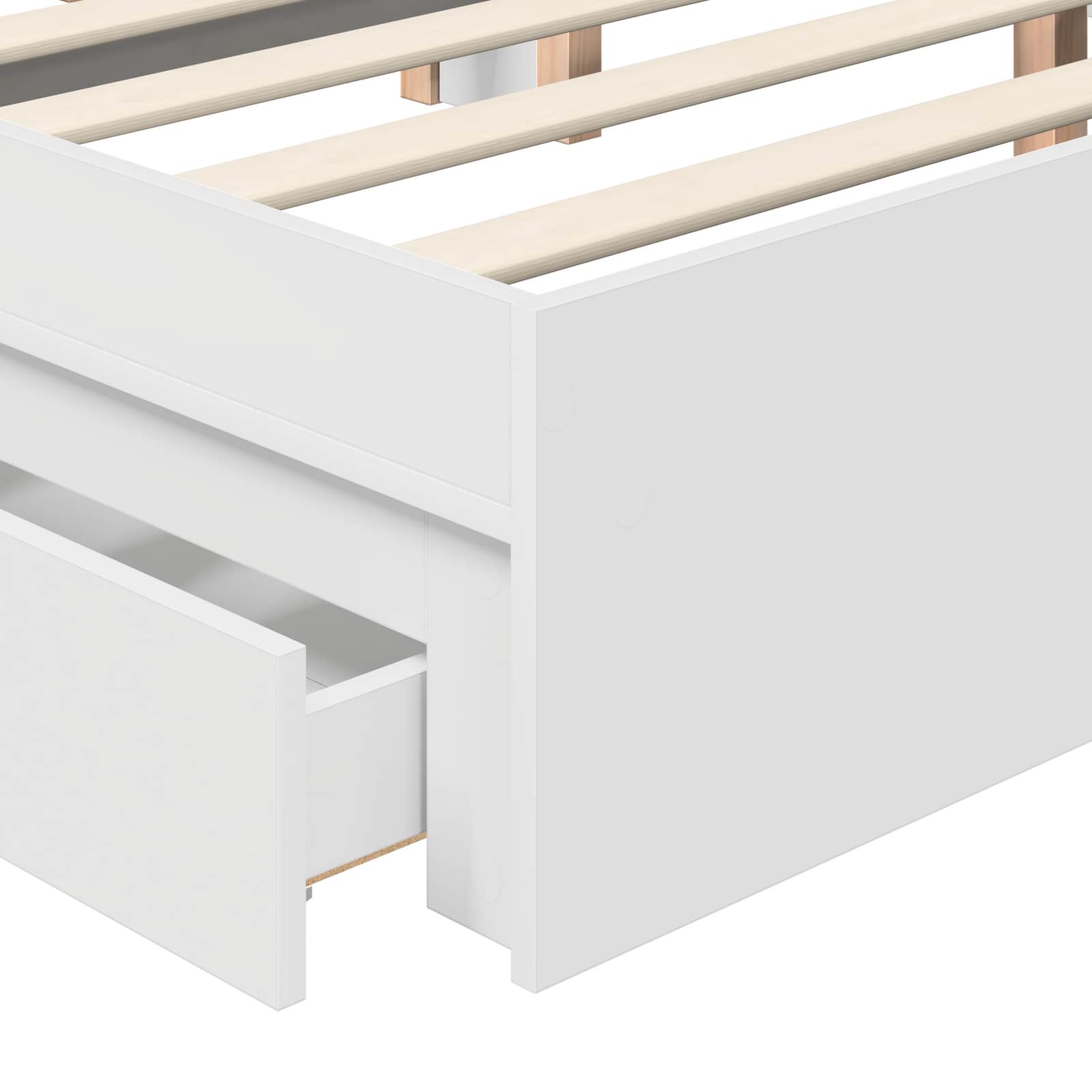 Cama con almacenamiento 140 x 190 cm Madera de ingeniería