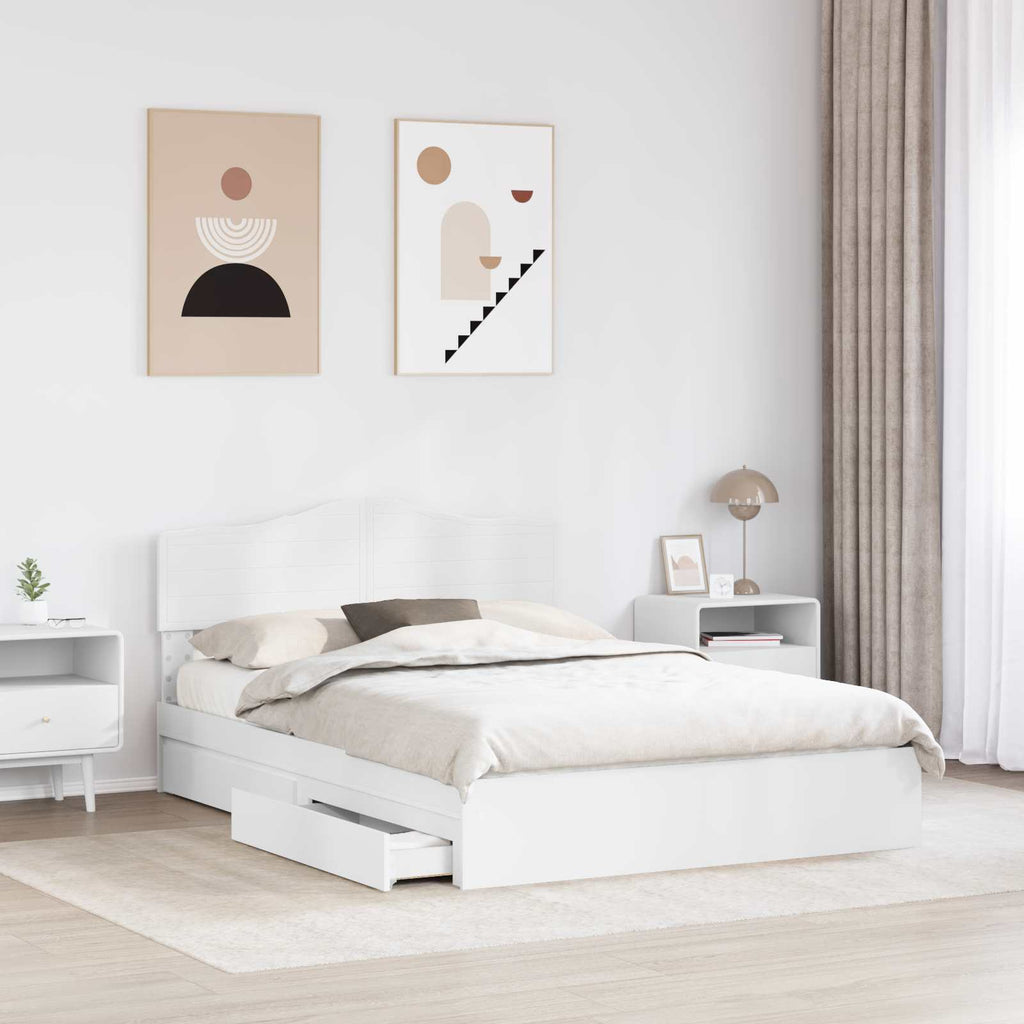Cama con almacenamiento 140 x 190 cm Madera de ingeniería