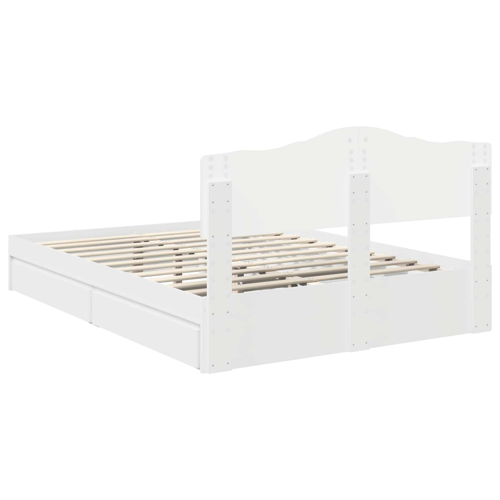 Cama con almacenamiento 140 x 190 cm Madera de ingeniería