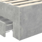 Estructura de cama con cabecera Gris Concreto 100 x 200 cm