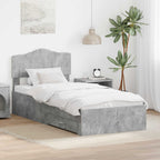 Estructura de cama con cabecera Gris Concreto 100 x 200 cm