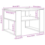 Mesa de Café 66 x 53 x 45 cm Madera de ingeniería