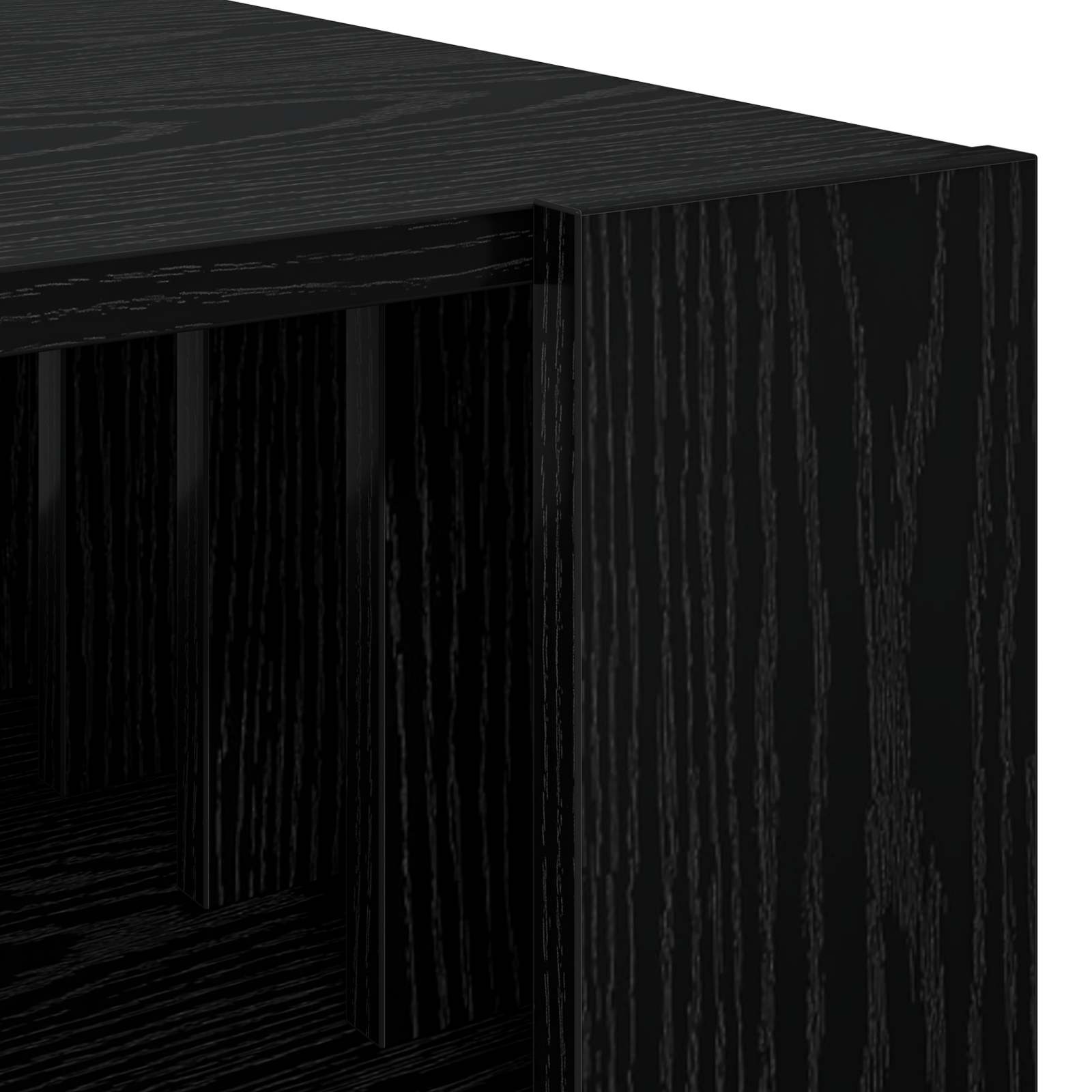 Mesa de Café Roble Negro 66 x 49,5 x 45 cm Madera de ingeniería