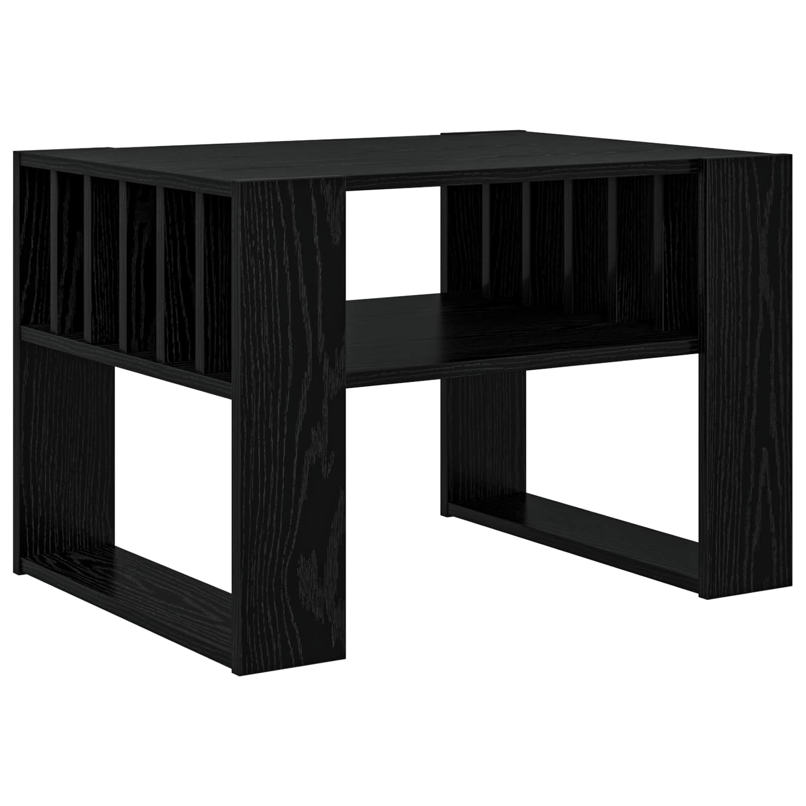 Mesa de Café Roble Negro 66 x 49,5 x 45 cm Madera de ingeniería