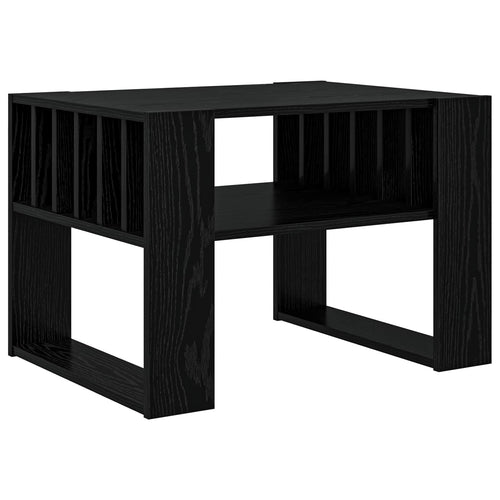 Mesa de Café Roble Negro 66 x 49,5 x 45 cm Madera de ingeniería