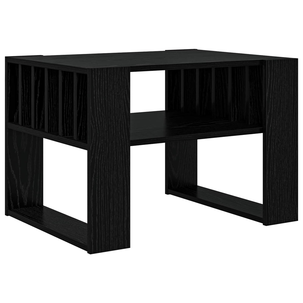 Mesa de Café Roble Negro 66 x 49,5 x 45 cm Madera de ingeniería