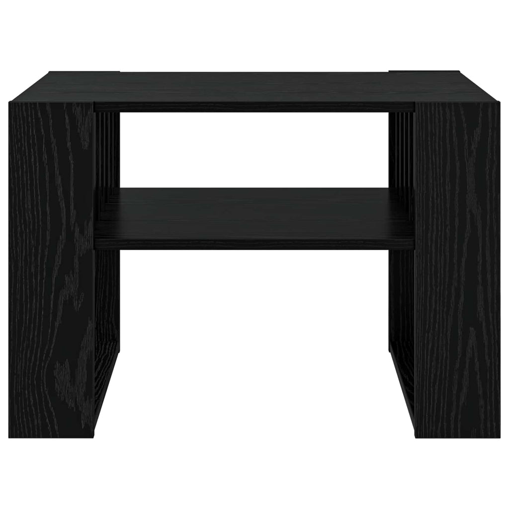 Mesa de Café Roble Negro 66 x 49,5 x 45 cm Madera de ingeniería