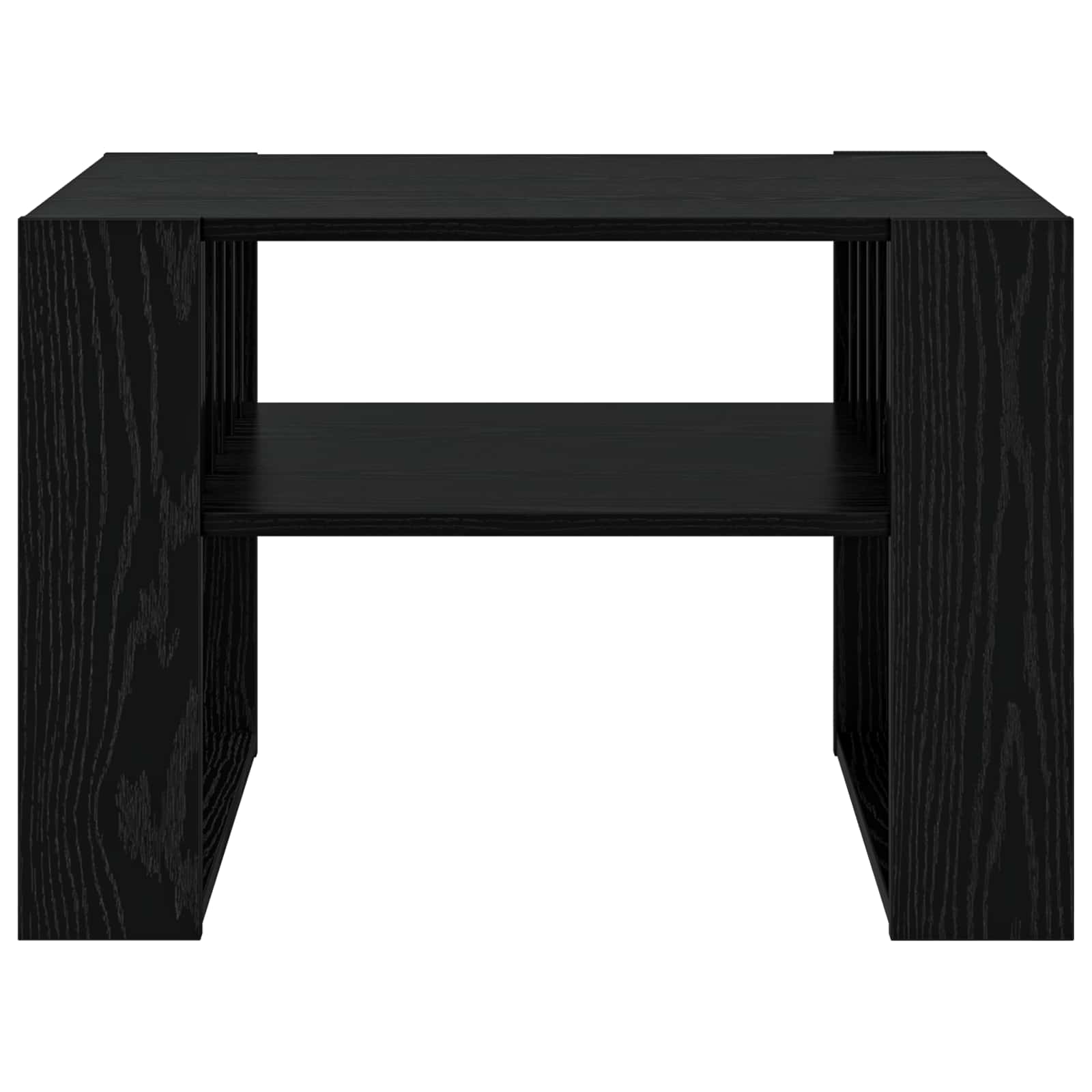 Mesa de Café Roble Negro 66 x 49,5 x 45 cm Madera de ingeniería