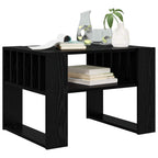 Mesa de Café Roble Negro 66 x 49,5 x 45 cm Madera de ingeniería