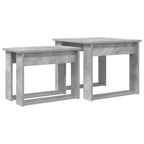 Juego de Mesas de Centro 2 pcs Gris Concreto