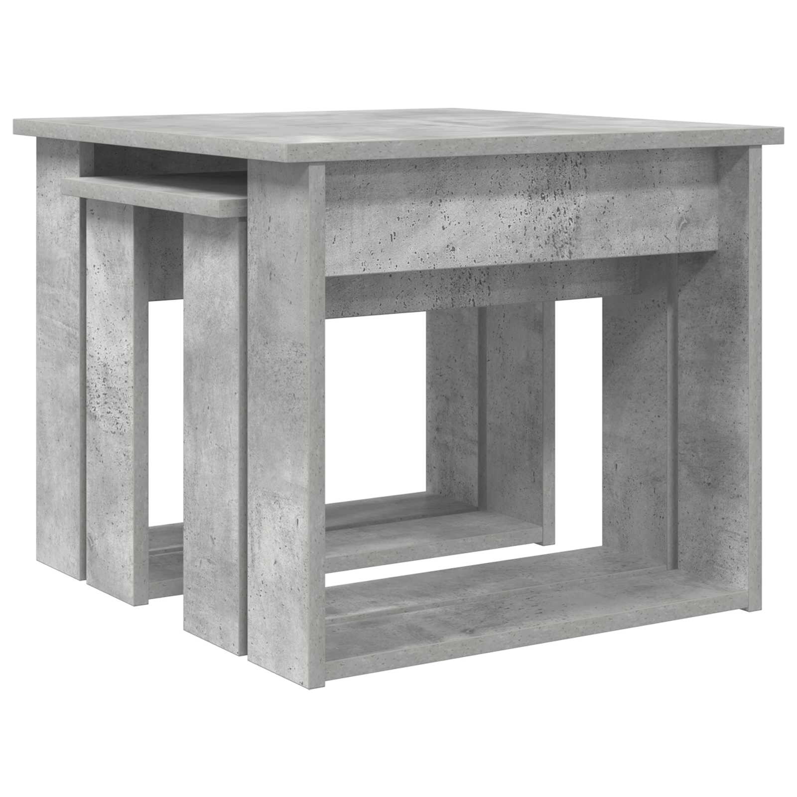 Juego de Mesas de Centro 2 pcs Gris Concreto