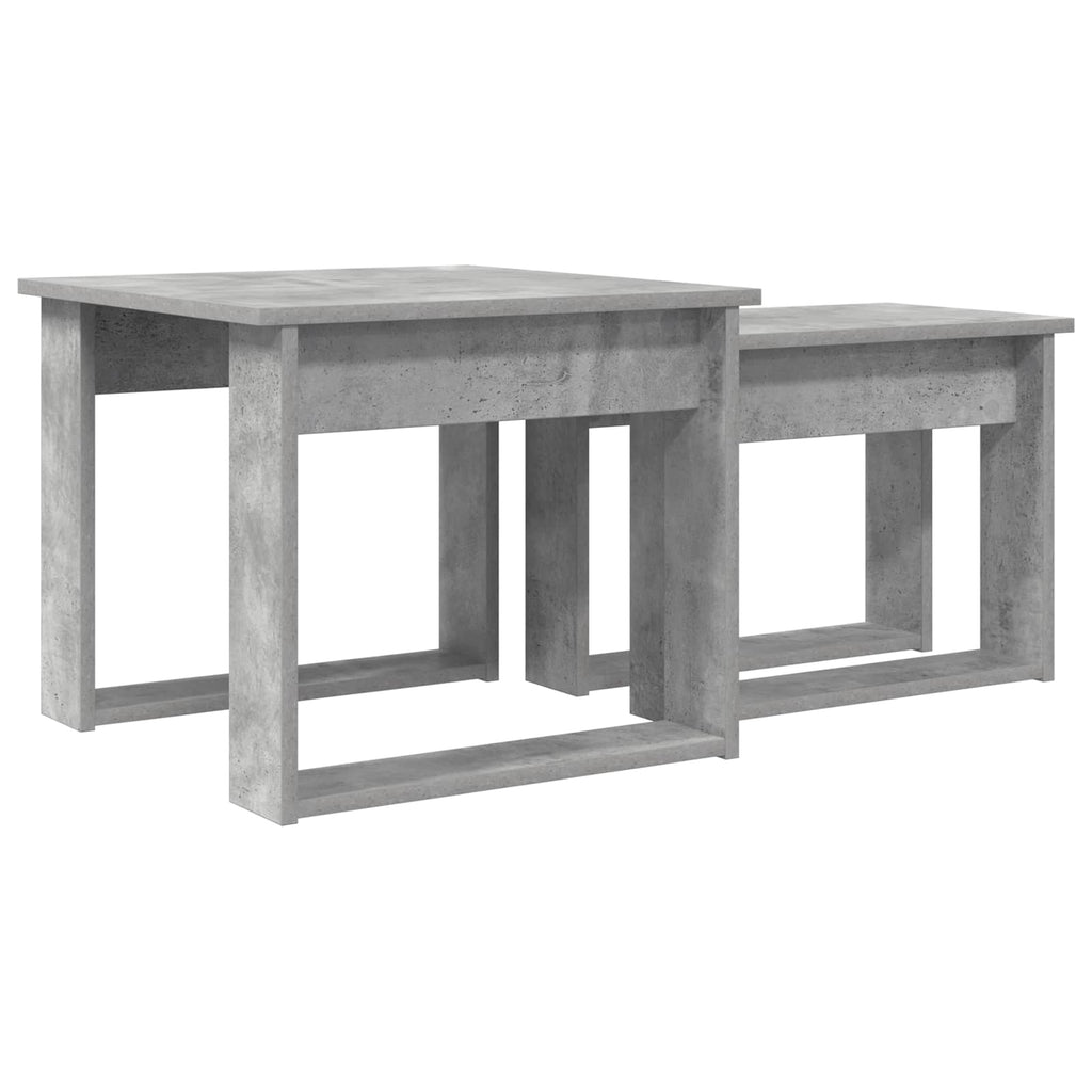 Juego de Mesas de Centro 2 pcs Gris Concreto