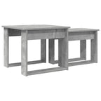 Juego de Mesas de Centro 2 pcs Gris Concreto