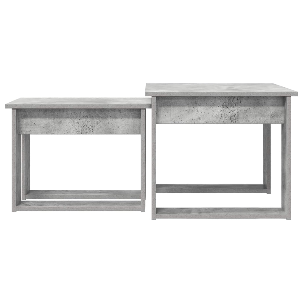 Juego de Mesas de Centro 2 pcs Gris Concreto