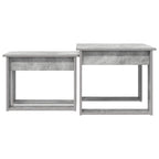 Juego de Mesas de Centro 2 pcs Gris Concreto