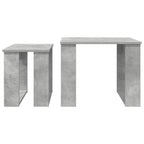 Juego de Mesas de Centro 2 pcs Gris Concreto