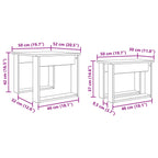 Juego de Mesas de Centro 2 pcs Gris Concreto