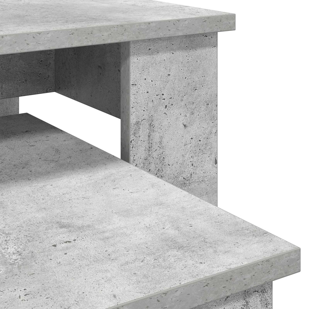 Juego de Mesas de Centro 2 pcs Gris Concreto