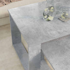 Juego de Mesas de Centro 2 pcs Gris Concreto