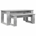Juego de Mesas de Centro 2 pcs Gris Concreto