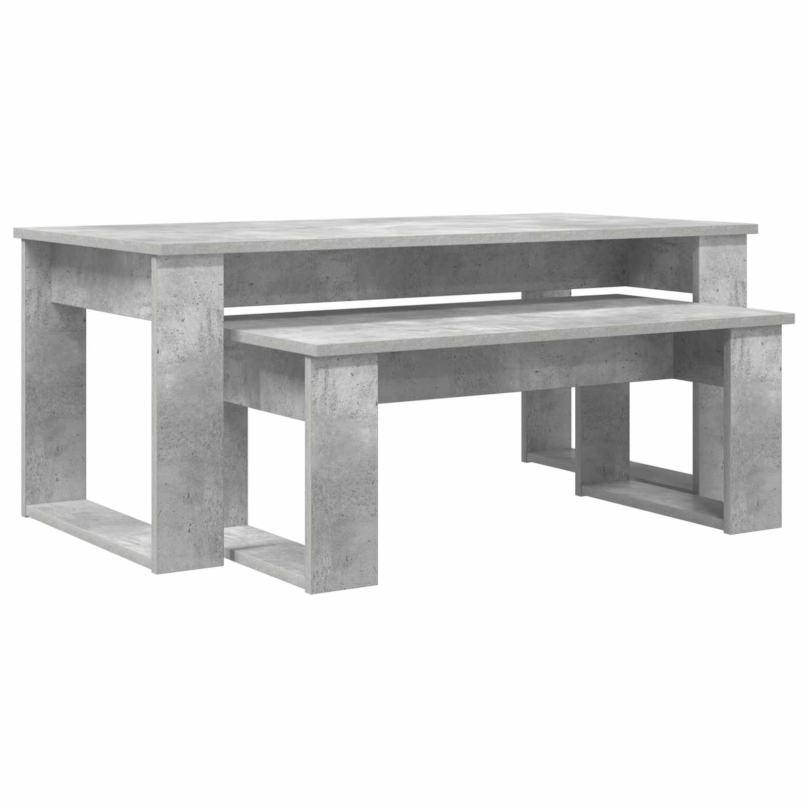 Juego de Mesas de Centro 2 pcs Gris Concreto