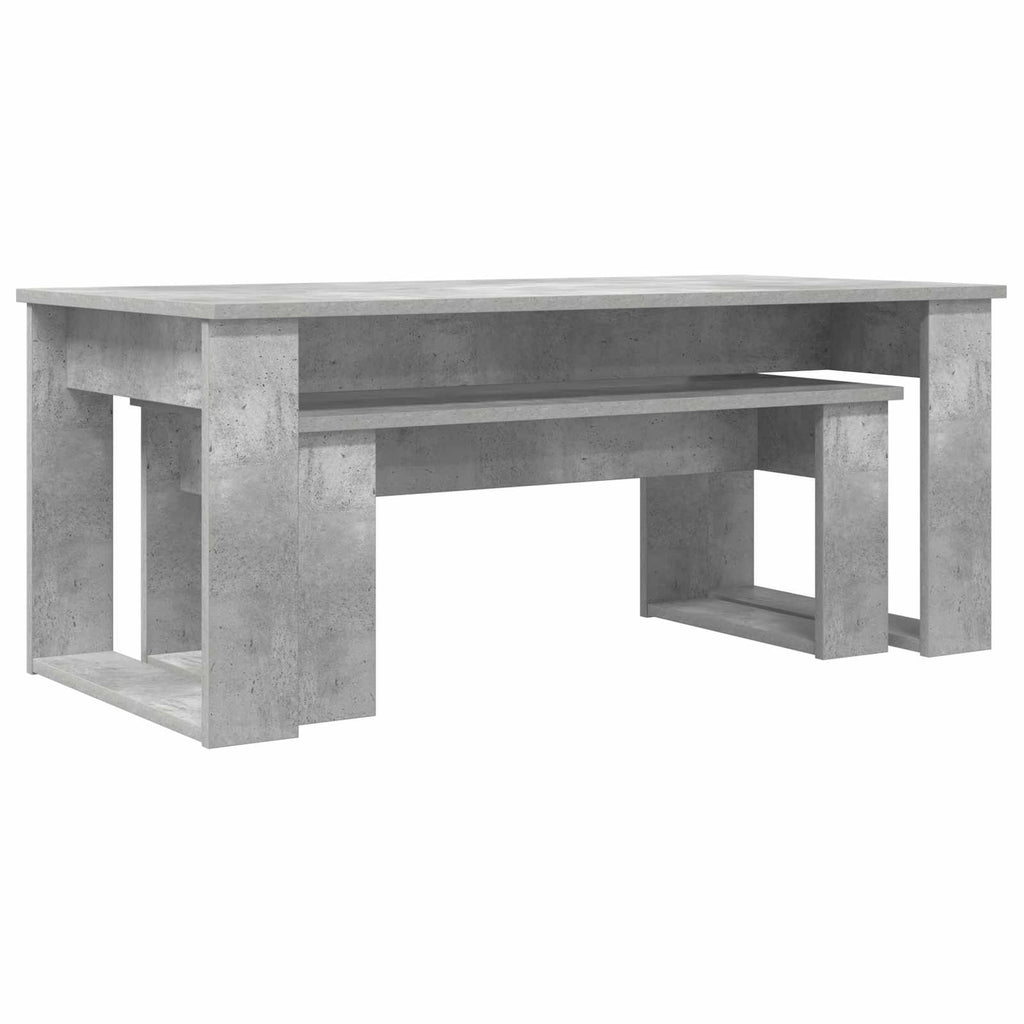 Juego de Mesas de Centro 2 pcs Gris Concreto