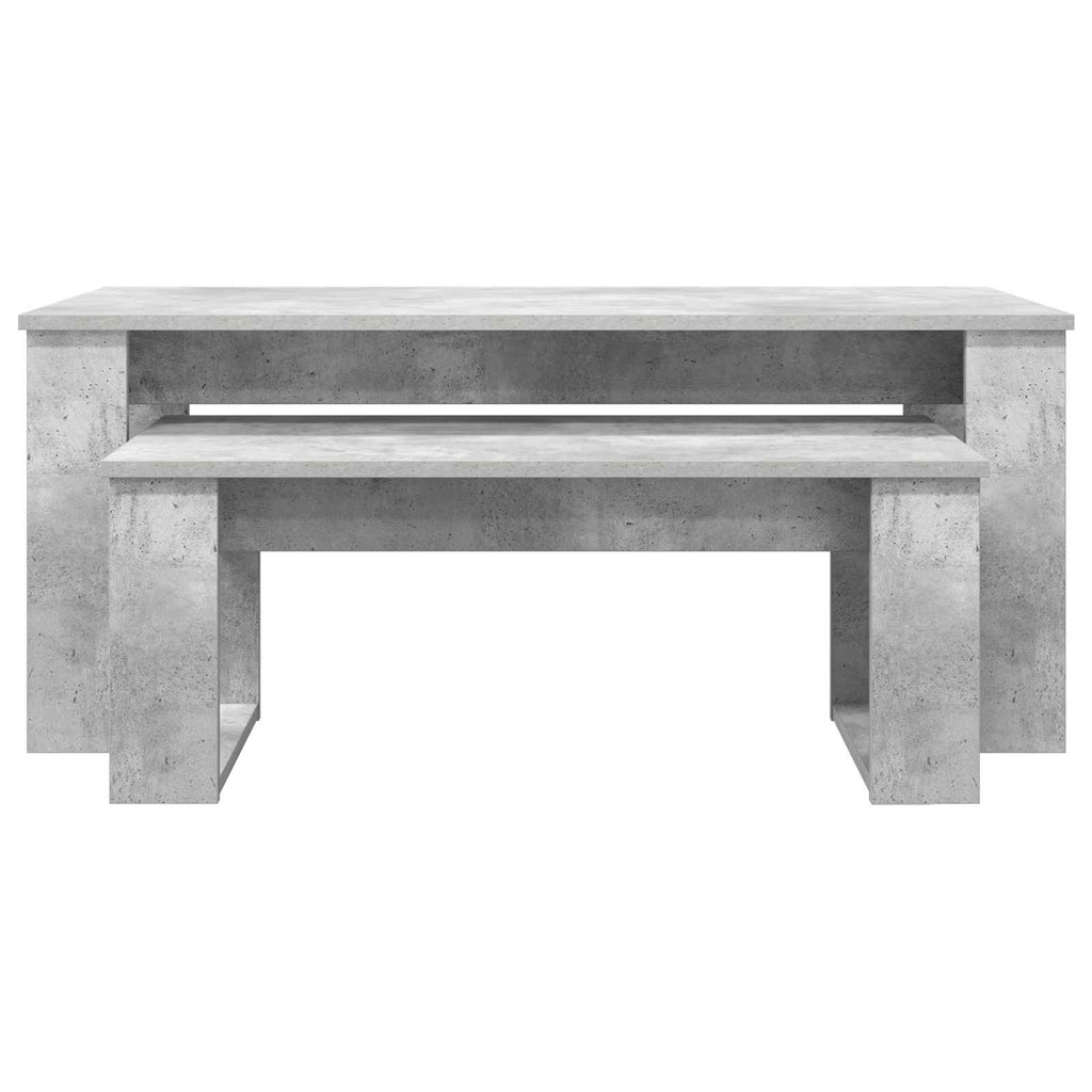 Juego de Mesas de Centro 2 pcs Gris Concreto