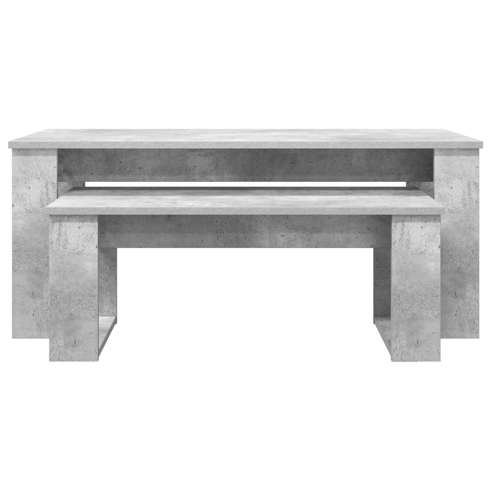 Juego de Mesas de Centro 2 pcs Gris Concreto