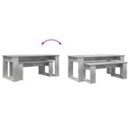Juego de Mesas de Centro 2 pcs Gris Concreto