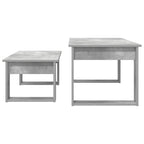 Juego de Mesas de Centro 2 pcs Gris Concreto